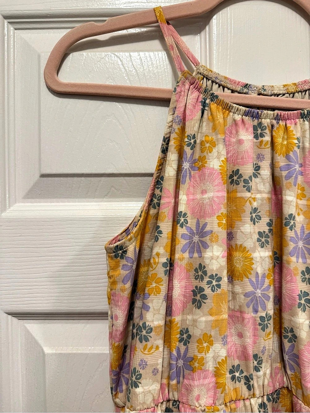 Floral Maxi Dress in Pink & Yellow